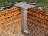 Edelstahl-Erdstück für Garten...