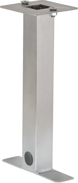 Edelstahl-Erdstück für Garten- Steckdosensäule, aus Edelstahl Auflagefläche 100x100mm