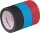 Gewebeklebeband-Set ,3 Rollen, 19mm x 2,5m blau,Schwarz, rot