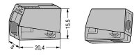 Leuchtenklemme 224 Standardausführung, Farbe: grau 1,0-2,5 mm², VPE=100