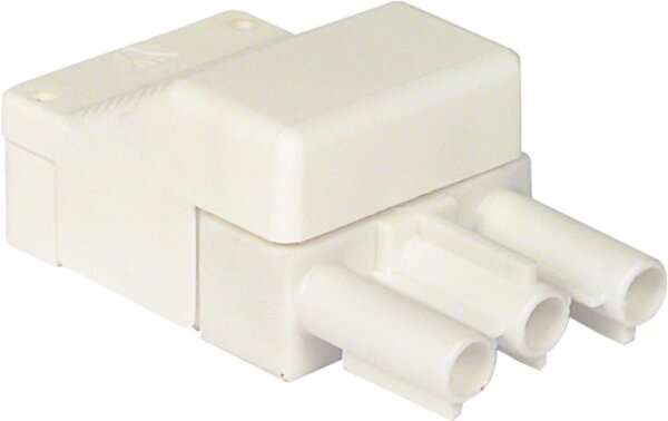 Stecker 3-polig/ weiß 250 V/16 A