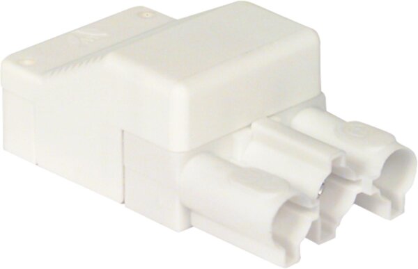 Stecker-Buchse 3-polig / weiß 250 V/16 A