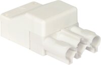 Stecker-Buchse 3-polig / weiß 250 V/16 A