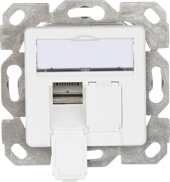 Anschlussdose AMJ45 8/8 K Up/50 Cat.6A(IEC) 1 Stück, Alpinweiß