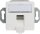 Anschlussdose, alpinweiß AMJ45/B 8 K Up/50 Cat.6A(IEC), Bodentankeinbau, 1xRJ45, 1 Stück