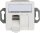 Anschlussdose, alpinweiß AMJ45/B 8/8 K Up/50 Cat.6A(IEC), Bodentankeinbau, 2xRJ45, 1 Stück