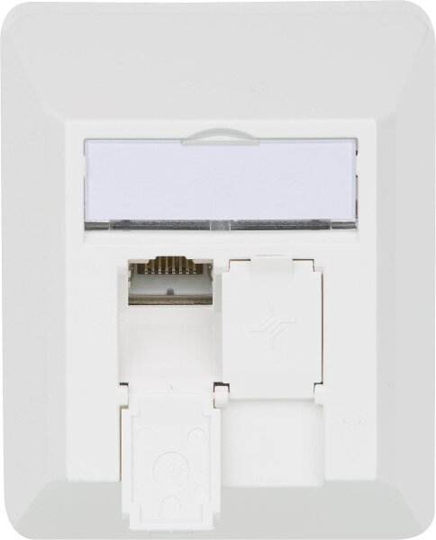 Anschlussdose AMJ45 8/8 K AP Cat.6A(IEC), Alpinweiß, 1 Stück