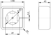 Aufputz-Set 80x80x40mm für Anschlussdose...