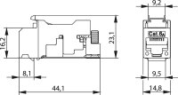 AMJ-S Modul Cat.6A(IEC) T568A 1 Stück