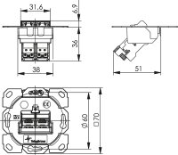 Modul-Aufnahme AMJ-S flex 2 AMJ-S- 1 Stück