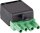 Stecker 4-polig grün/schwarz, 250/400V, 16A System Wieland