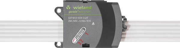 Flachleitungsadapter, 250V / 20A 3-polig, weiter mit GST18i3 passend zu 5 x 2,5 mm²