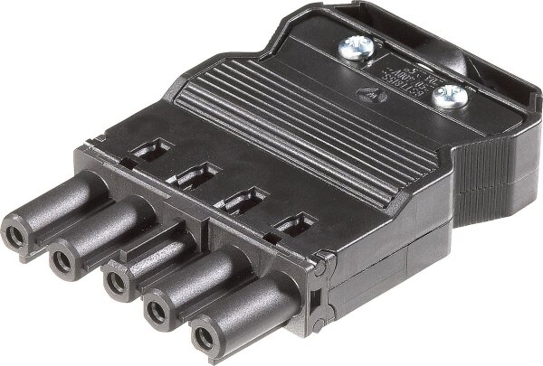 Buchse Wieland GST18i5 5-polig, 250 V / 20 A mit Schraubanschluss