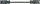 Verbindungsleit. Wieland GST18i3 1,0m, schwarz, H05VV-F 3G2,5mm² 3-polig, Buchse - Stecker