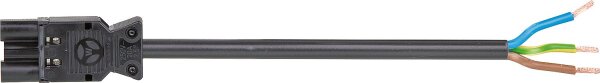 Verbindungsleit. Wieland GST18i3 1,0m, schwarz, H05VV-F 3G2,5mm² 3-poliger Stecker - freies Ende