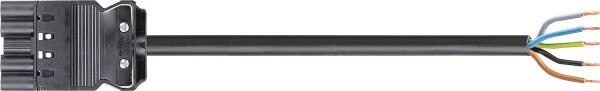 Verbindungsleit. Wieland GST18i5 3,0m, schwarz, H05VV-F 5G1,5mm² 5-poliger Stecker - freies Ende