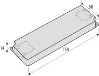 Trafo für LED Leuchtmittel 12V DC, 20W, IP20 flache Bauform, 154x50x14mm