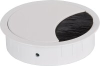 Kabeldurchführung - rund, Edelstahl-Optik, Ø 80 mm