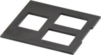 Einbauplatine Datentechnik Unterflur, Blinddeckel schwarz