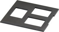 Einbauplatine Datentechnik Unterflur, Blinddeckel schwarz