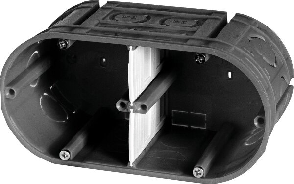 Unterputzgerätedose F-Tronic 2-fach, 2x Ø 60 mm, 63 mm tief