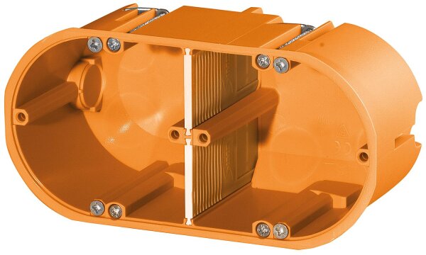 Hohlwand Gerätedose F-Tronic massiv, 2-fach, Ø 68 mm 60 mm tief