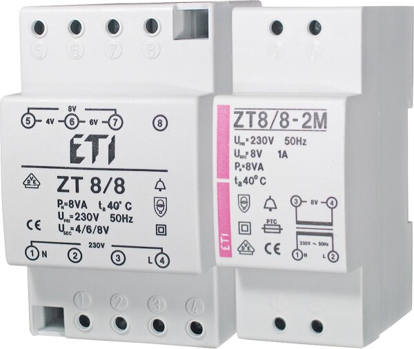 Klingeltransformator ZT8/8-2M 1A, 8V