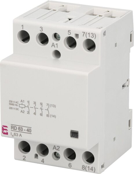 Einbauschütz RD63-40 230VAC/DC, 63A, 4S, 3Module, brummfrei