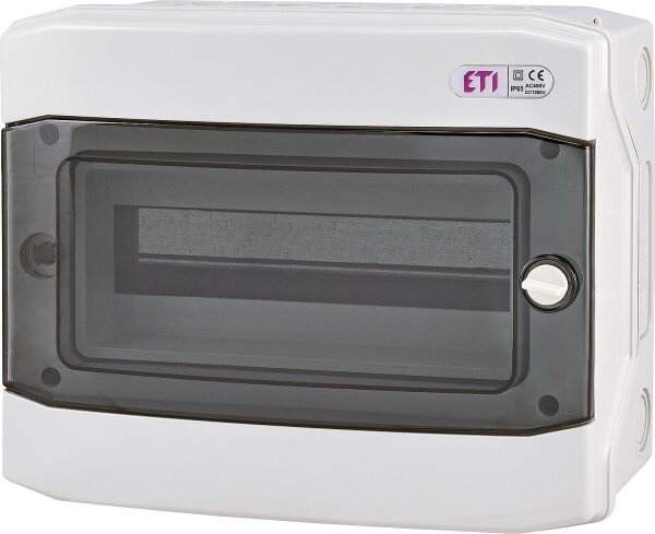 Kleinverteiler Aufputz, 1-reihig, 10 Module, IP65