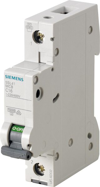 Leitungsschutzschalter Siemens, 10KA, 1-polig, B10A, 5SL4110-6