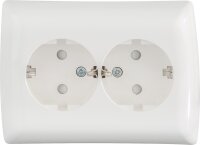 Schuko Doppelsteckdose Siemens, mit erhöhtem...