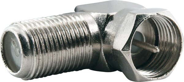 F-Winkeladapter:F-Stecker / F-Buche, 2-er Set