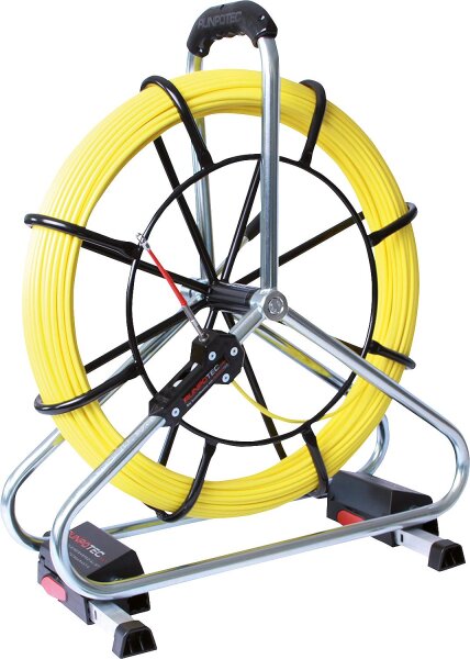 Kabeleinziehgerät RUNPOTEC Profi-Set,Glasfaserstab 60 m, Ø 6mm