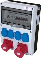 Steckdosenkombination WV 2/4-12 CEE-Steckdosen: 1x32A,...