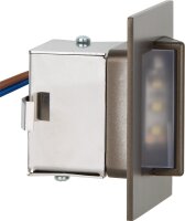 Wandeinbauleuchte Life LV230/BR/BC, 230V, Braun, 70x70x43mm