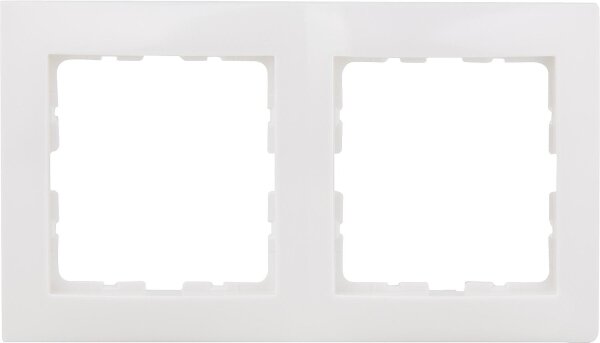 Rahmen Berker 10128989, 2fach S.1 polarweiß, glänzend, 1 Stück