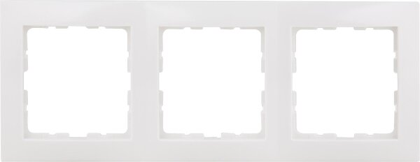 Rahmen Berker 10138989, 3fach S.1 polarweiß, glänzend, 1 Stück