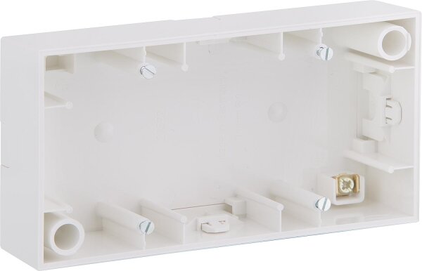 Aufputz-Gehäuse Berker 10428989, 2fach S.1 polarweiß, glänzend, 1 Stück