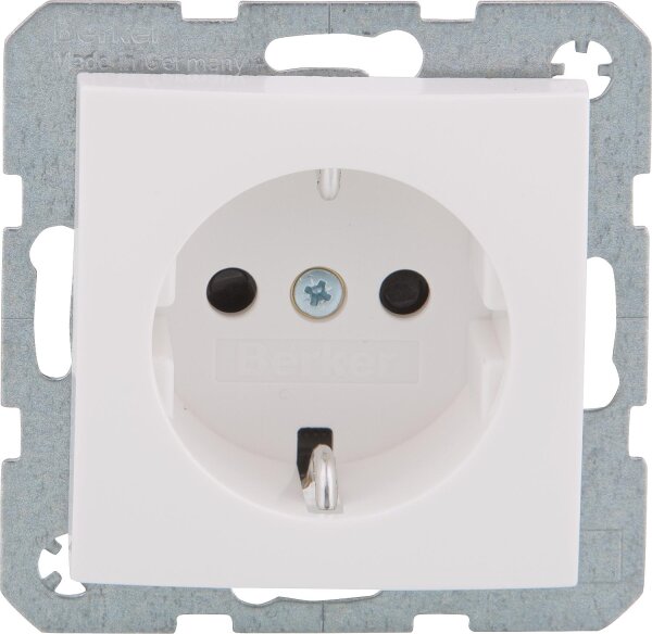 UP Steckdose SCHUKO Berker 47238989 mit Kinderschutz polarweiß, glänzend, 1 Stück