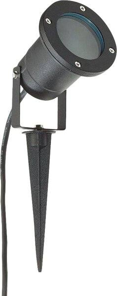 LED Außenleuchte mit Erdspieß rund, mit GU10 Sockel, IP54, schwarz matt