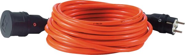 Verlängerungsleitung IP44 Länge = 5m, Farbe Orange