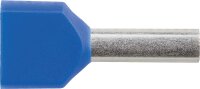 Zwillings-Aderendhülsen isoliert 2,5 x 18,5 blau,...