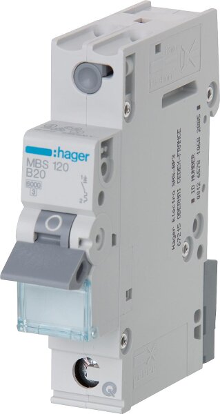 Leitungsschutzschalter Hager, B20A 1p, 6kA, MBS120