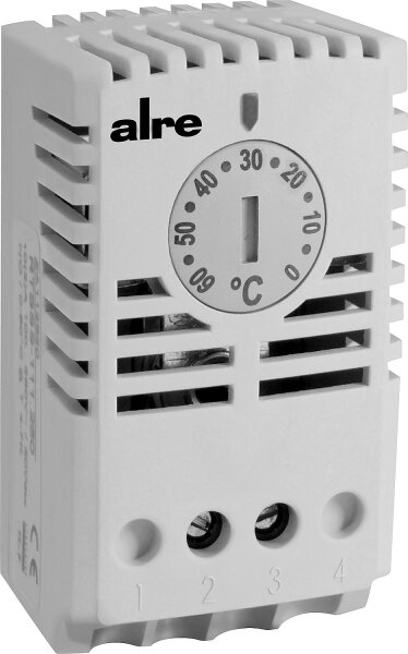 Schaltschrankthermostat Alre mechanisch für DIN-Schiene, Öffner RTBSS-110,250/04