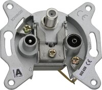 UP-Antennendose Schwaiger 3-loch 1 x F-Buchse, 1 x IEC...