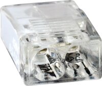 Mini-Steckklemme 2-fach weiß, VPE = 100 Stück