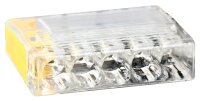 Mini-Steckklemme 5-fach gelb, VPE = 100 Stück