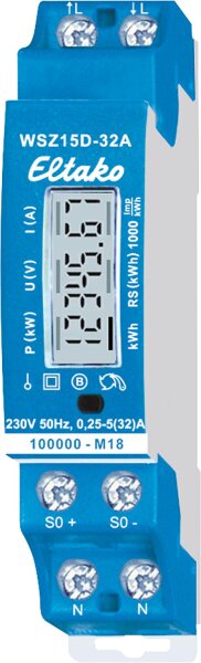 Stromzähler Wechselstrom Eltako WSZ15D-32A, MID