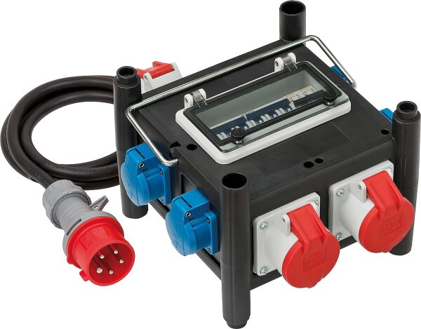 Kompakter Stromverteiler TPE- Gehäuse 2m H07RN-F5G4.0 2xCEE16A, 1xCEE32A, 4x230V