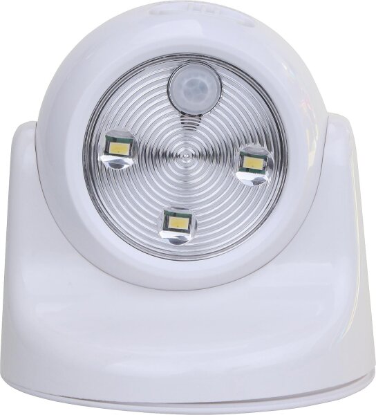 Wand-/Deckenspot LED Bewegungsmelder, Batterie, weiß, IP44